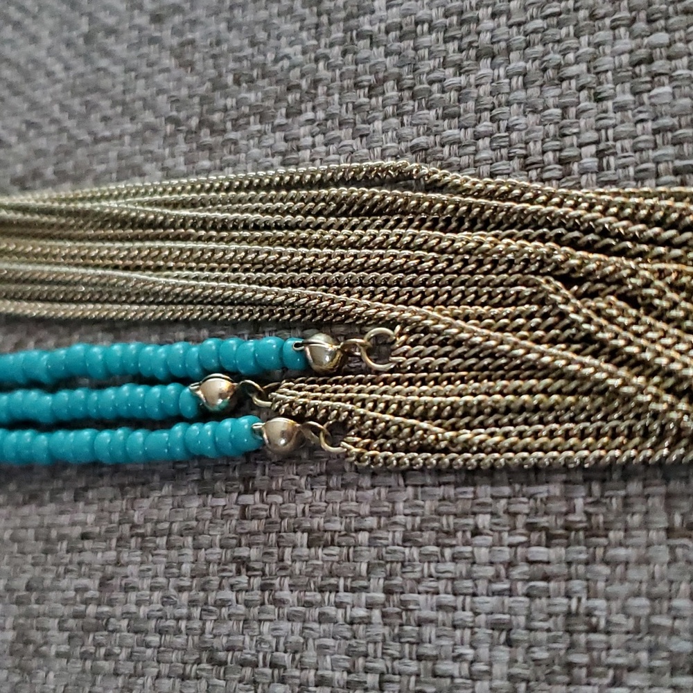 Triple Bead + Chain Necklace - Picture 6 of 8